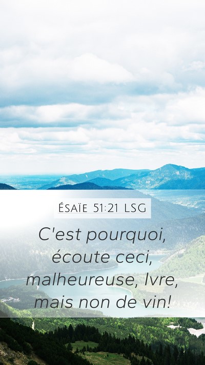 Ésaïe 51:21 LSG Bible Verse Image