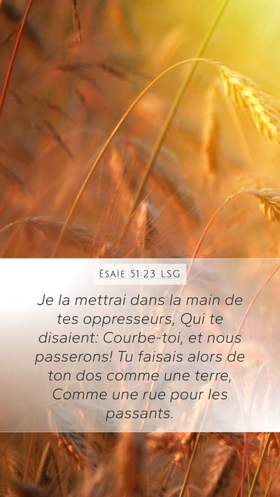 Ésaïe 51:23 LSG Bible Verse Image