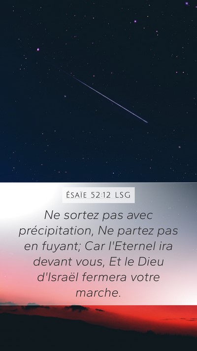 Ésaïe 52:12 LSG Bible Verse Image