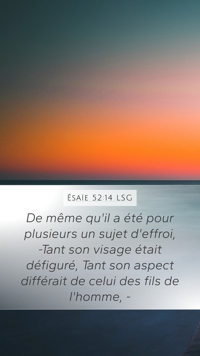 Ésaïe 52:14 LSG Bible Verse Image