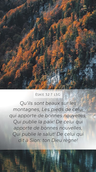 Ésaïe 52:7 LSG Bible Verse Image