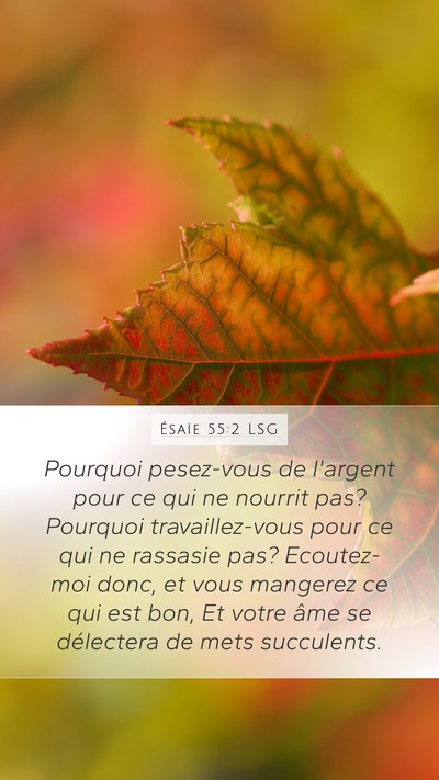 Ésaïe 55:2 LSG Bible Verse Image