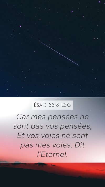 Ésaïe 55:8 LSG Bible Verse Image