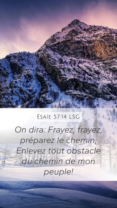 Ésaïe 57:14 LSG Bible Verse Image