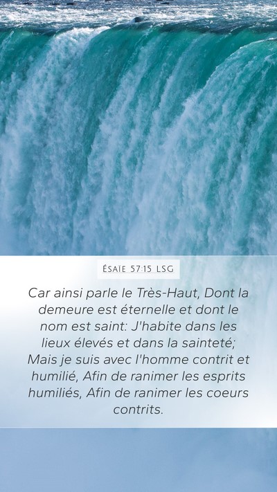 Ésaïe 57:15 LSG Bible Verse Image