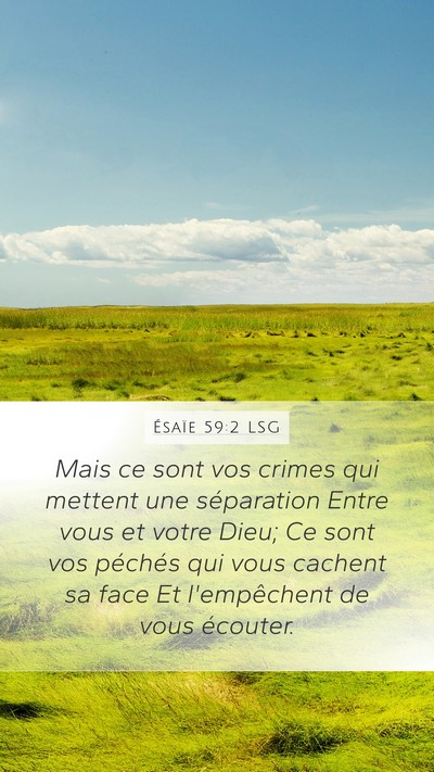 Ésaïe 59:2 LSG Bible Verse Image