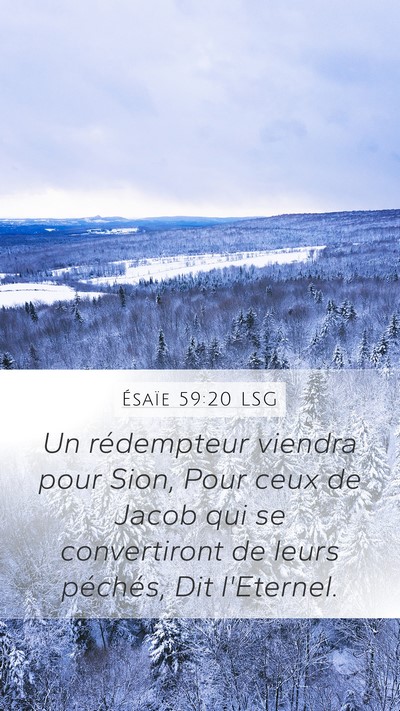 Ésaïe 59:20 LSG Bible Verse Image