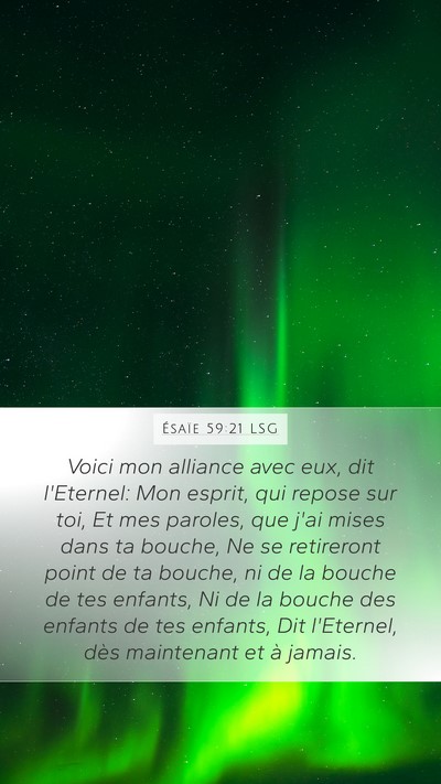 Ésaïe 59:21 LSG Bible Verse Image