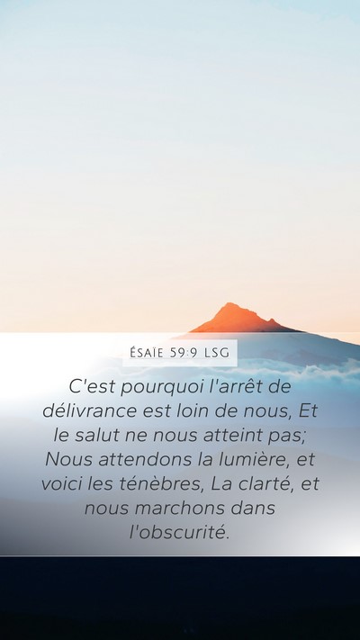Ésaïe 59:9 LSG Bible Verse Image