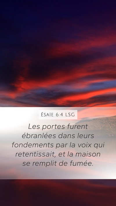 Ésaïe 6:4 LSG Bible Verse Image