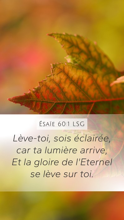 Ésaïe 60:1 LSG Bible Verse Image