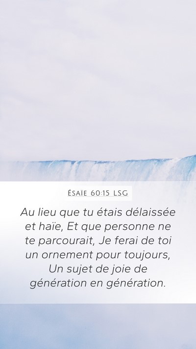 Ésaïe 60:15 LSG Bible Verse Image