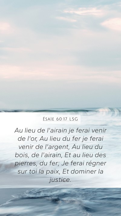 Ésaïe 60:17 LSG Bible Verse Image