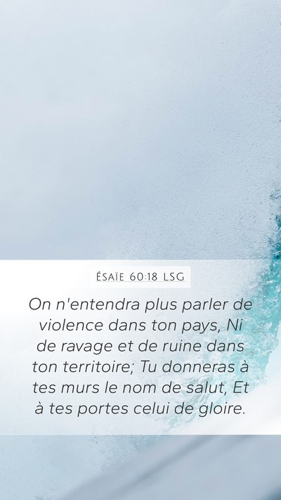 Ésaïe 60:18 LSG Bible Verse Image