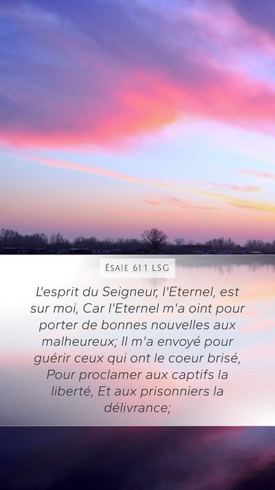 Ésaïe 61:1 LSG Bible Verse Image