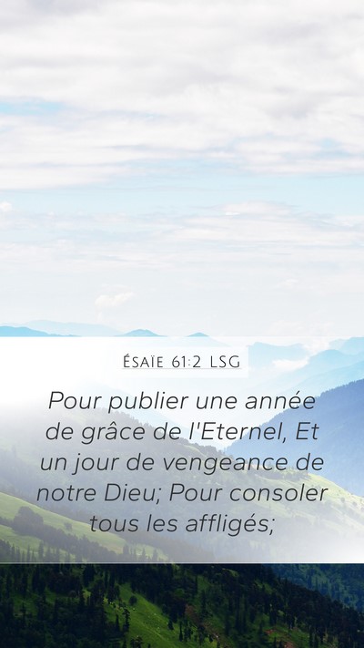 Ésaïe 61:2 LSG Bible Verse Image