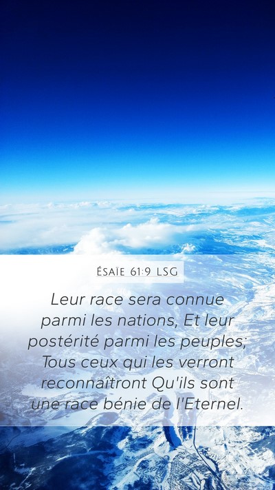 Ésaïe 61:9 LSG Bible Verse Image