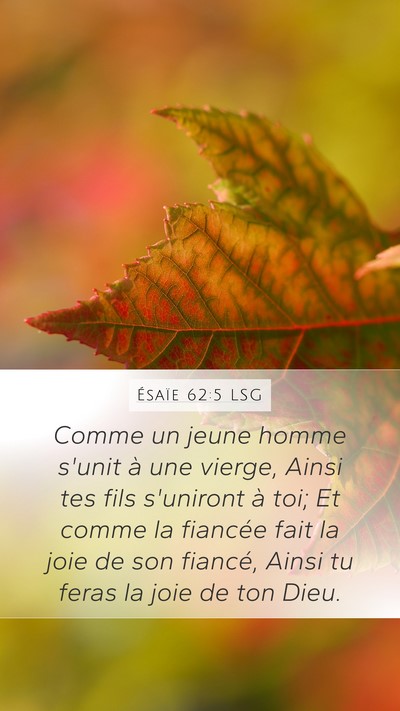 Ésaïe 62:5 LSG Bible Verse Image