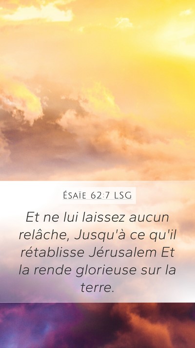 Ésaïe 62:7 LSG Bible Verse Image