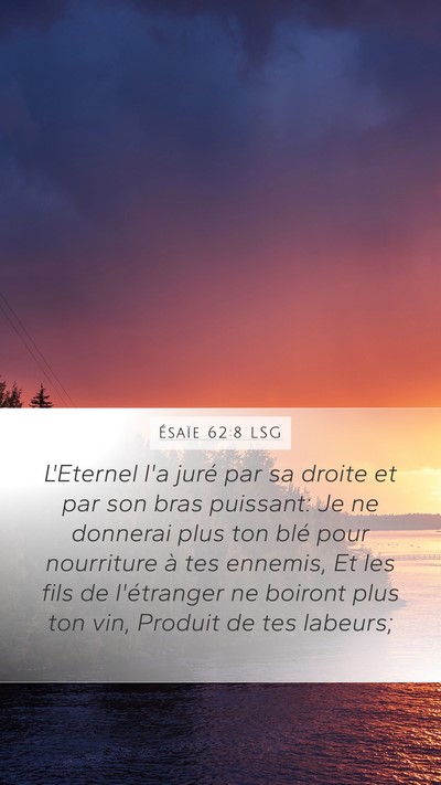 Ésaïe 62:8 LSG Bible Verse Image
