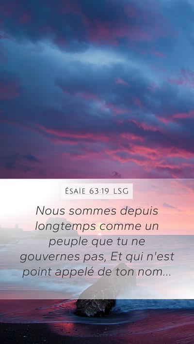 Ésaïe 63:19 LSG Bible Verse Image