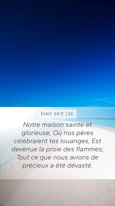 Ésaïe 64:11 LSG Bible Verse Image