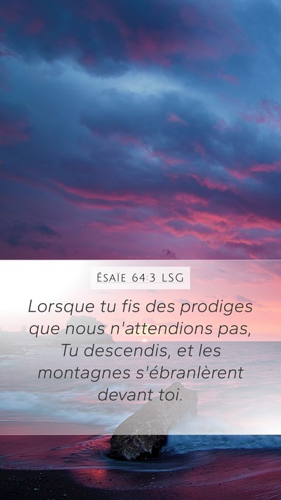 Ésaïe 64:3 LSG Bible Verse Image