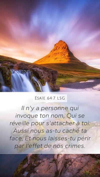 Ésaïe 64:7 LSG Bible Verse Image