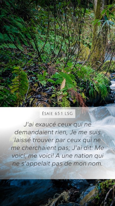Ésaïe 65:1 LSG Mobile Phone Wallpaper - J'ai exaucé ceux qui ne demandaient rien, Je me - Mobile Bible Verse Wallpaper