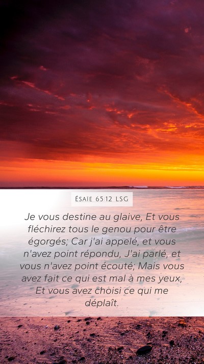 Ésaïe 65:12 LSG Bible Verse Image