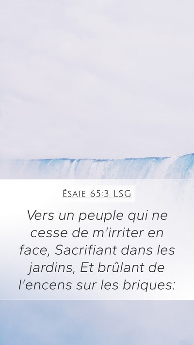 Ésaïe 65:3 LSG Bible Verse Image