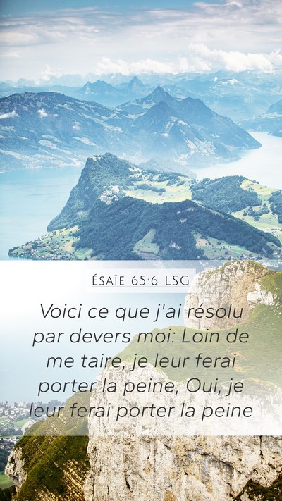 Ésaïe 65:6 LSG Bible Verse Image