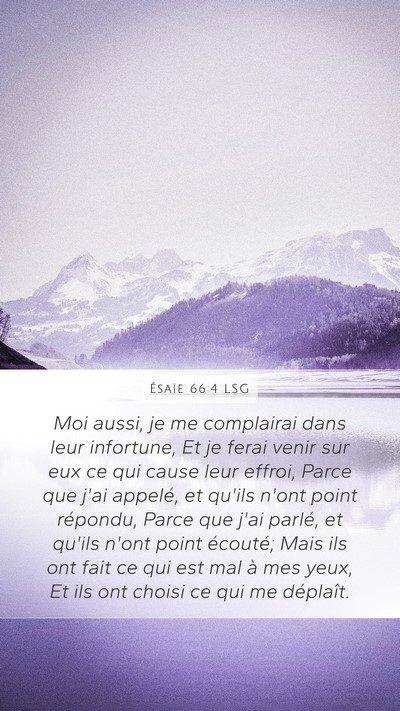 Ésaïe 66:4 LSG Bible Verse Image