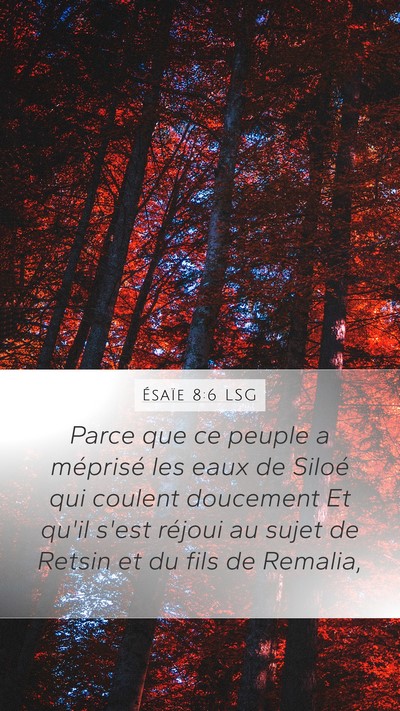 Ésaïe 8:6 LSG Bible Verse Image