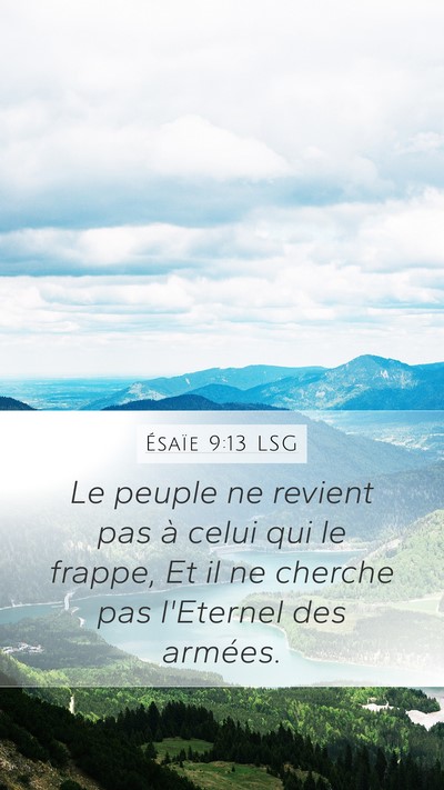 Ésaïe 9:13 LSG Bible Verse Image