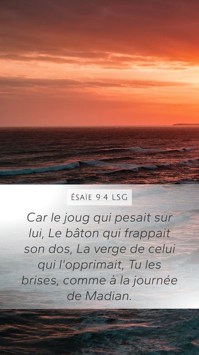 Ésaïe 9:4 LSG Bible Verse Image