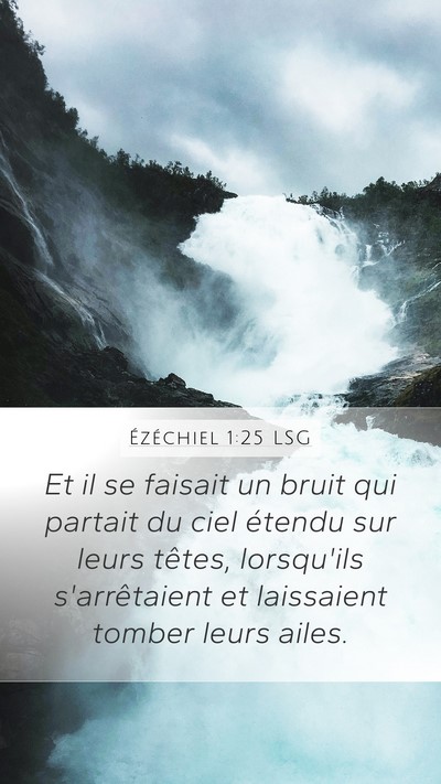 Ézéchiel 1:25 LSG Mobile Phone Wallpaper - Et il se faisait un bruit qui partait du ciel - Mobile Bible Verse Wallpaper