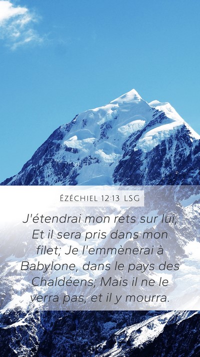 Ézéchiel 12:13 LSG Bible Verse Image