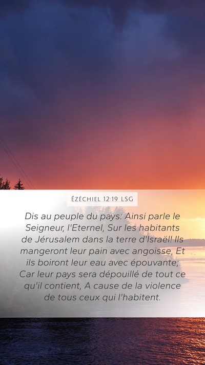 Ézéchiel 12:19 LSG Bible Verse Image