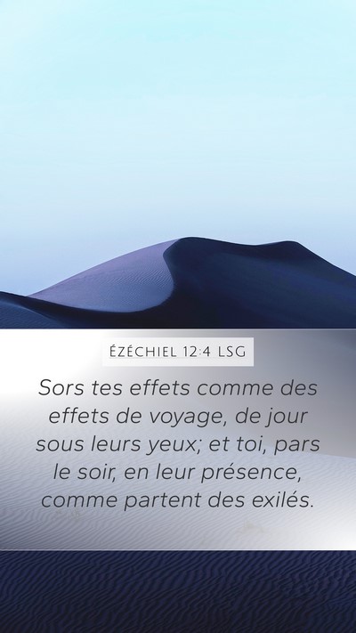 Ézéchiel 12:4 LSG Mobile Phone Wallpaper - Sors tes effets comme des effets de voyage, de - Mobile Bible Verse Wallpaper