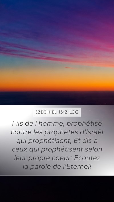 Ézéchiel 13:2 LSG Bible Verse Image