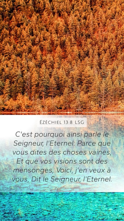 Ézéchiel 13:8 LSG Bible Verse Image