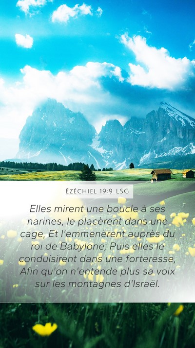 Ézéchiel 19:9 LSG Bible Verse Image