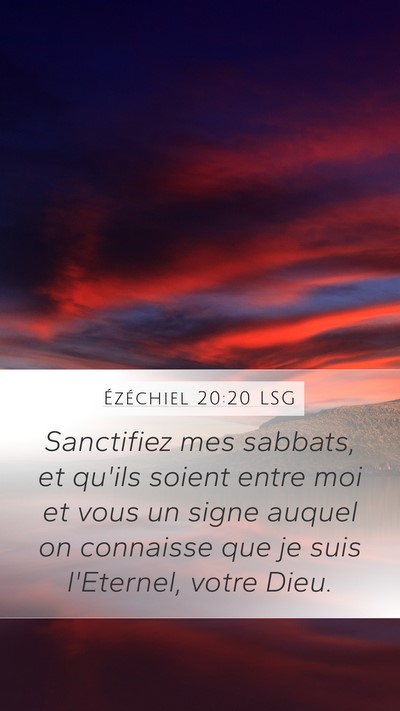 Ézéchiel 20:20 LSG Bible Verse Image