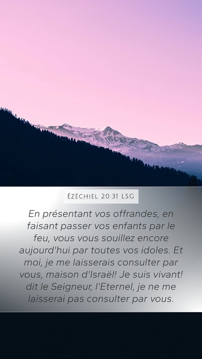 Ézéchiel 20:31 LSG Bible Verse Image