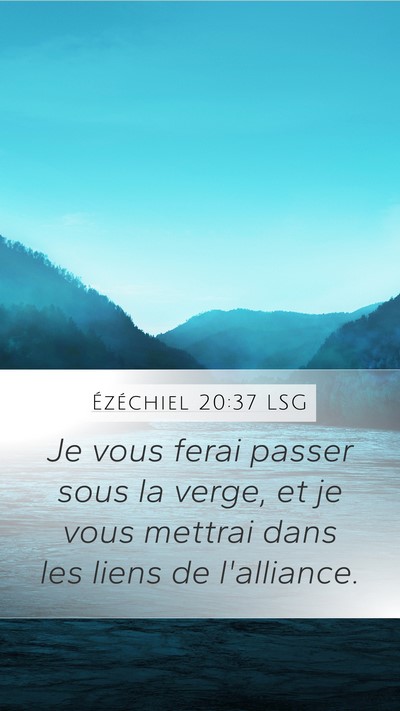 Ézéchiel 20:37 LSG Mobile Phone Wallpaper - Je vous ferai passer sous la verge, et je vous - Mobile Bible Verse Wallpaper