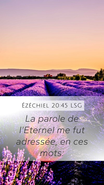 Ézéchiel 20:45 LSG Mobile Phone Wallpaper - La parole de l'Eternel me fut adressée, en ces - Mobile Bible Verse Wallpaper