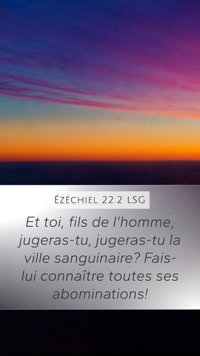 Ézéchiel 22:2 LSG Bible Verse Image