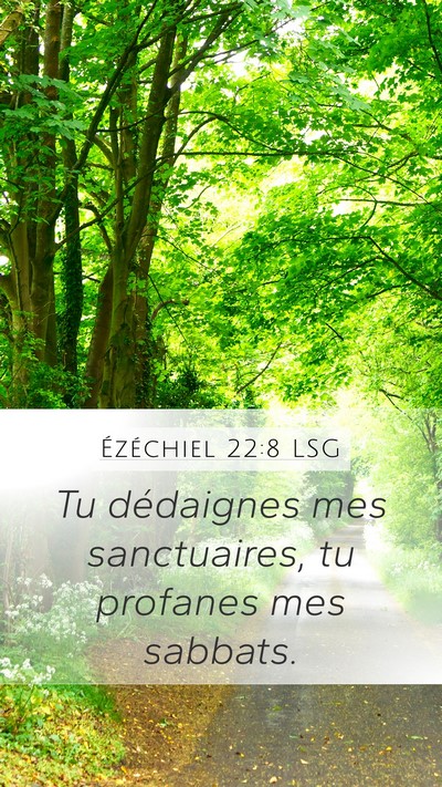 Ézéchiel 22:8 LSG Bible Verse Image