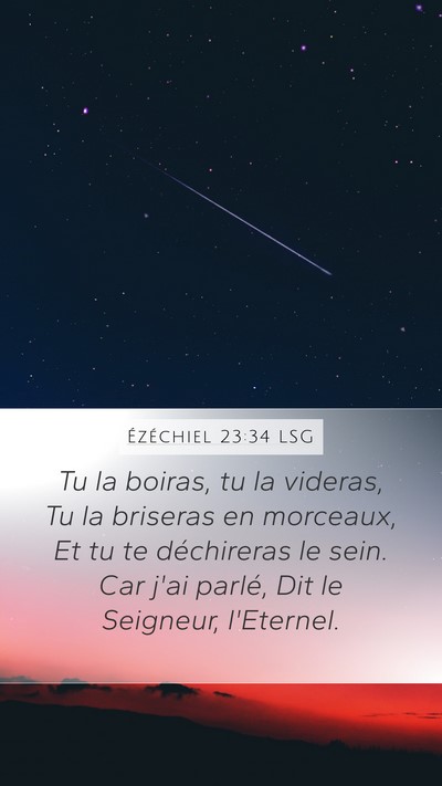 Ézéchiel 23:34 LSG Mobile Phone Wallpaper - Tu la boiras, tu la videras, Tu la briseras en - Mobile Bible Verse Wallpaper